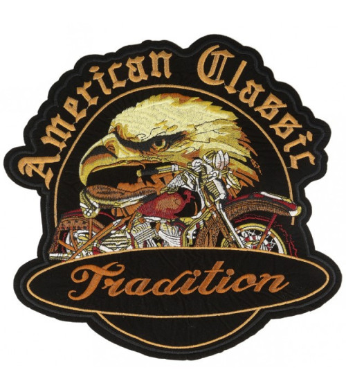 American classic biker iron-on patch 30 cm x 29.5 cm