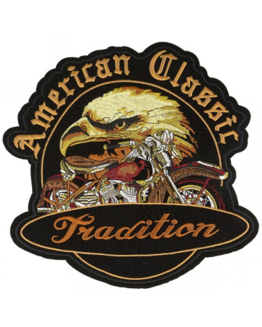 American classic biker iron-on patch 30 cm x 29.5 cm