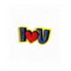 Ecusson thermocollant funny i love you 65mm x35mm
