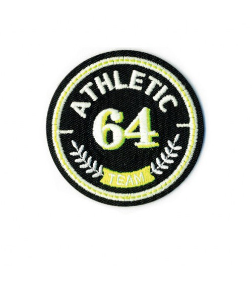 Parche termoadhesivo luminiscente atlético 64 negro 60mm