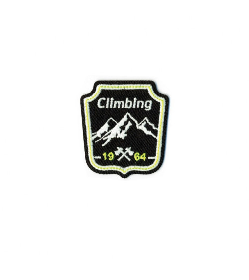 Ecusson thermocollant luminescent climbing noir 45mm x50mm