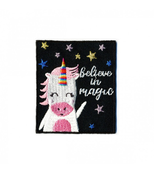 Ecusson thermocollant  Licorne 50mm x60mm
