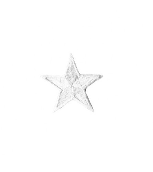 Parche termoadhesivo estrella blanca 3cm