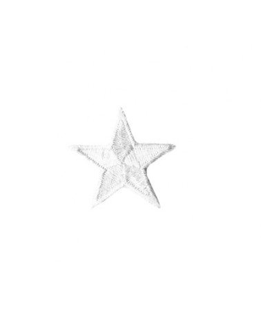Toppe termoadesive stella bianca 3 cm