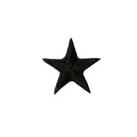 Ecusson thermocollant étoile noir 3cm