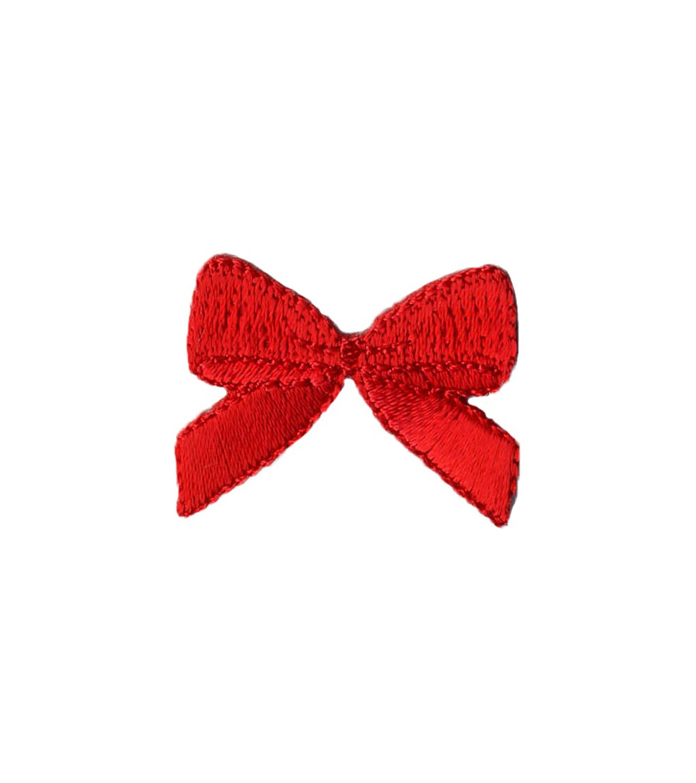 Écusson thermocollant noeud rouge vif Écusson thermocollant noeud rouge vif