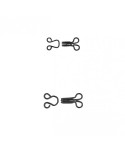 Boîte de 12 sets d\'agrafes à ressort noir 0,75mm x 1mm