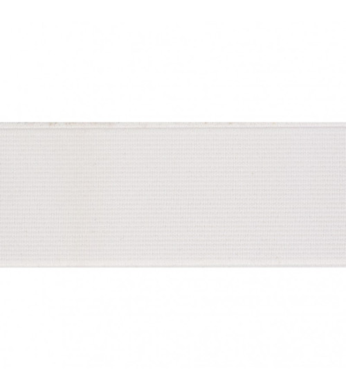 Bobina elastica rigata 25m Bianca 10mm