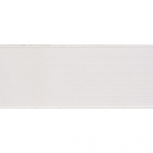 Bobine élastique côtelé 25m Blanc 10mm