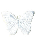 Ecusson thermocollant papillon blanc