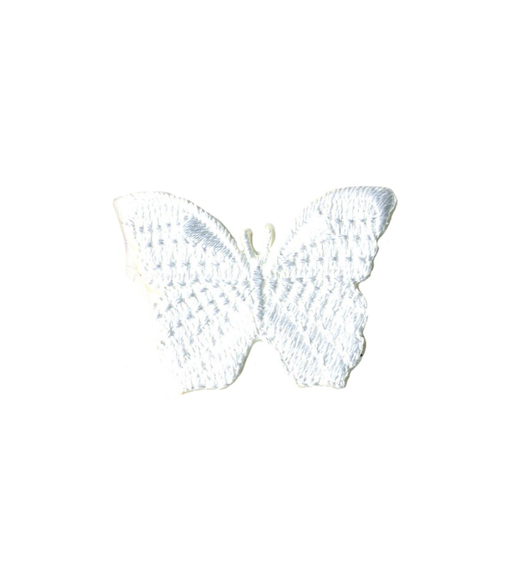 Ecusson thermocollant papillon blanc Ecusson thermocollant papillon blanc