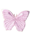 Ecusson thermocollant papillon rose