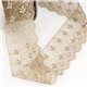 Bobine broderie tulle papillons 14,6m beige 65mm