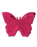 Ecusson thermocollant papillon fuchsia