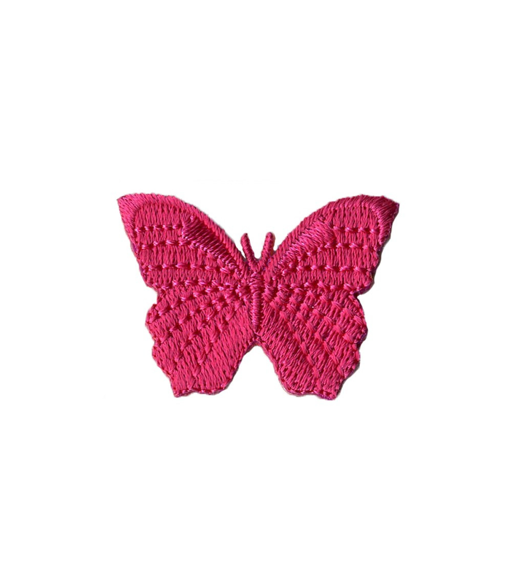 Fuchsia butterfly iron-on patch