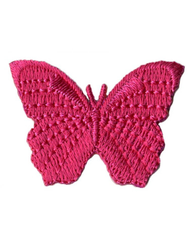 Fuchsia butterfly iron-on patch