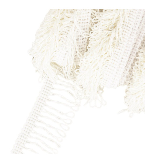 Planchette 25m Non-washable decorative fringe White 32mm