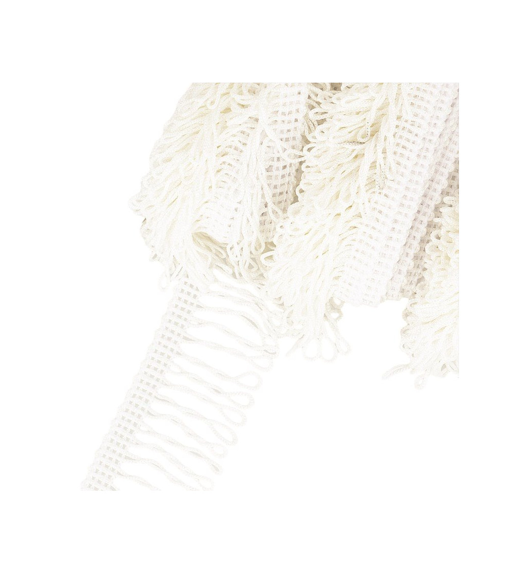 Planchette 25m Non-washable decorative fringe White 32mm