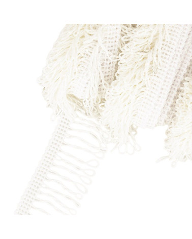 25m Board Non-washable Decorative Fringe White 32mm
