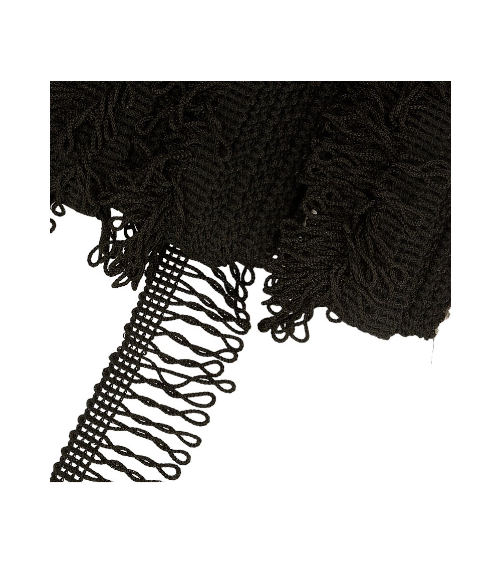 25m Board Non-washable decorative fringe Black 32mm