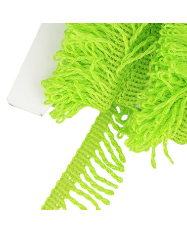 Planchette 25m Frange déco non lavable Vert anis 32mm