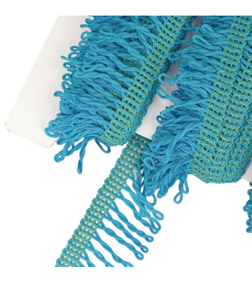 Planchette 25m Non-washable decorative fringe Steel Blue 32mm