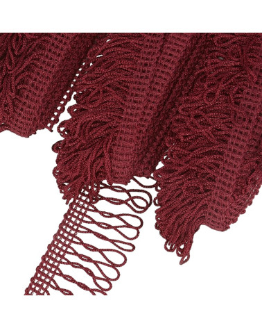 25m board Non-washable decorative fringe Bordeaux 32mm