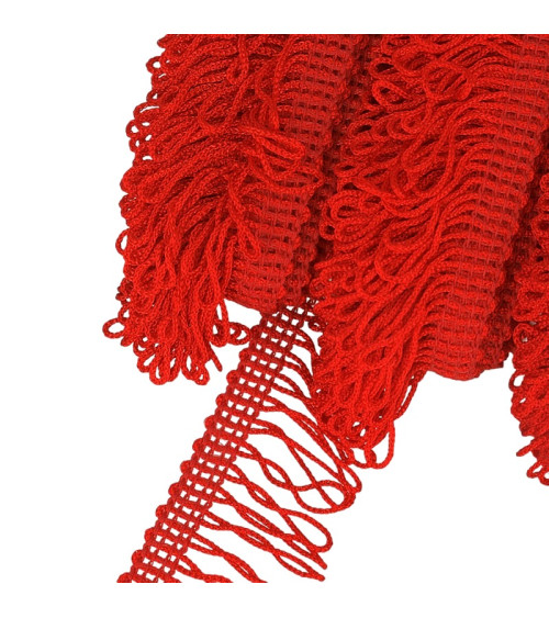 Planchette 25m Decorative fringe non-washable Red 32mm