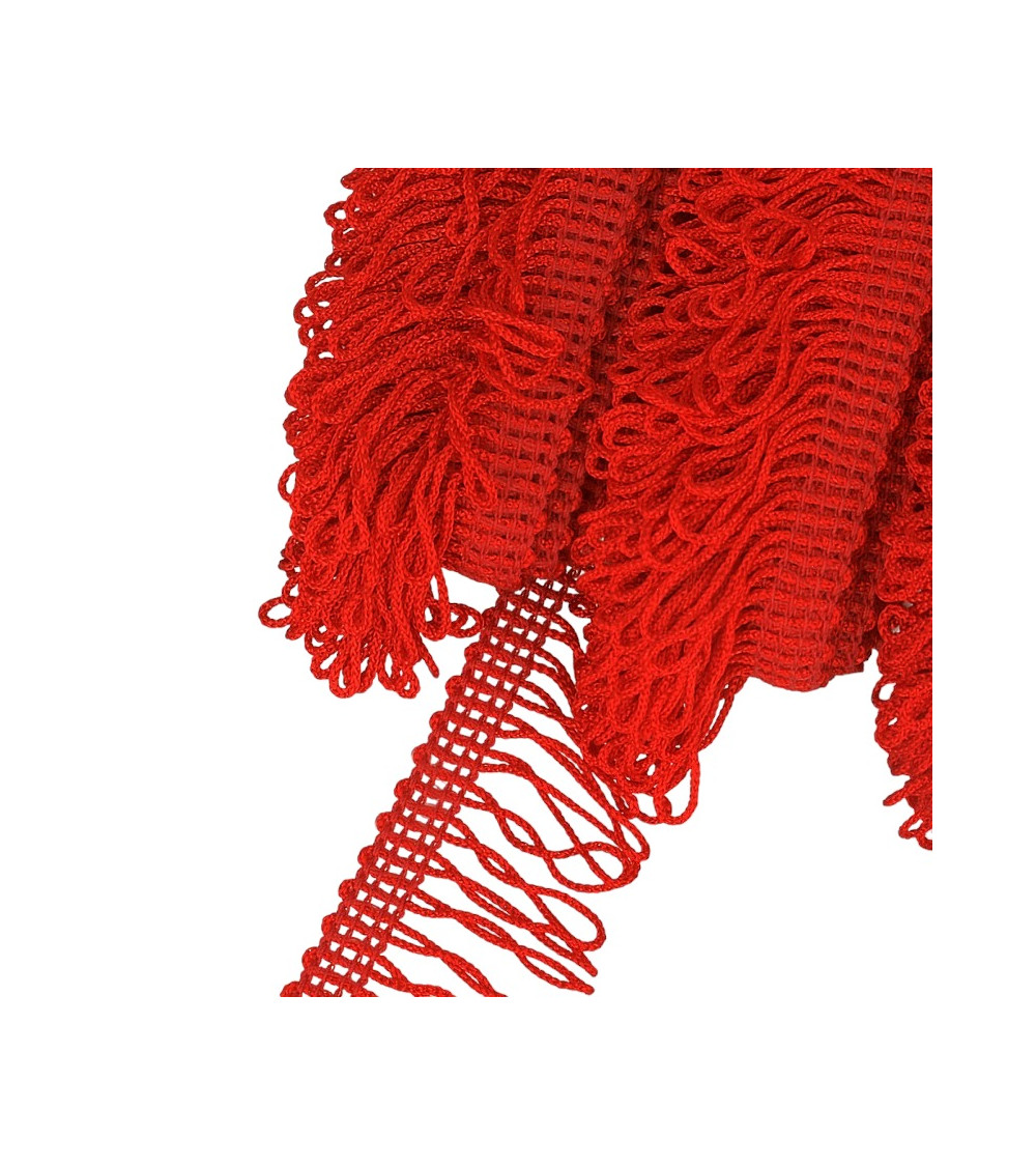 Planchette 25m Decorative fringe non-washable Red 32mm