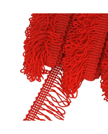 Planchette 25m Decorative fringe non-washable Red 32mm