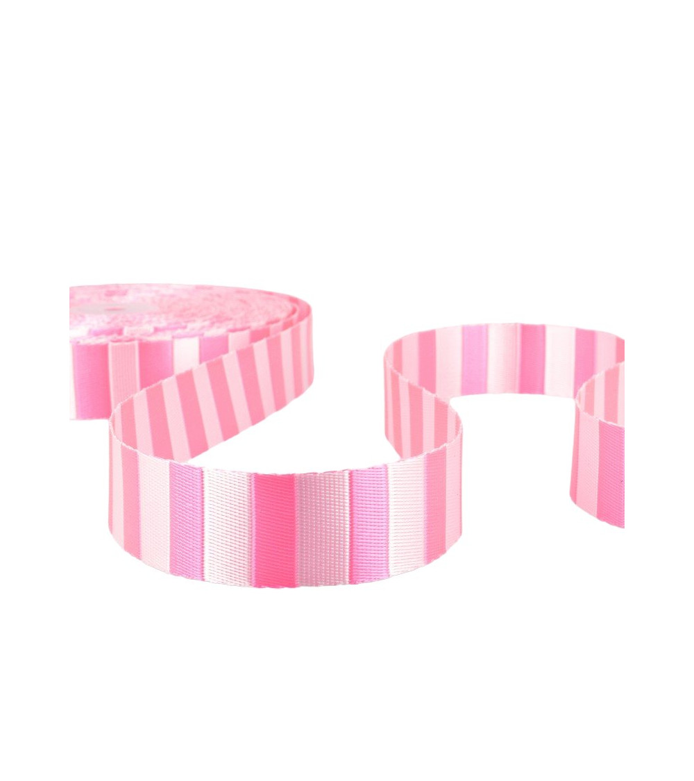 Pellicola 20m Fettuccia bicolore Rosa Chiaro 25mm