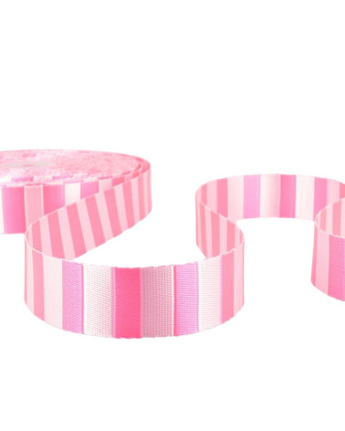 Pellicola 20m Fettuccia bicolore Rosa Chiaro 25mm