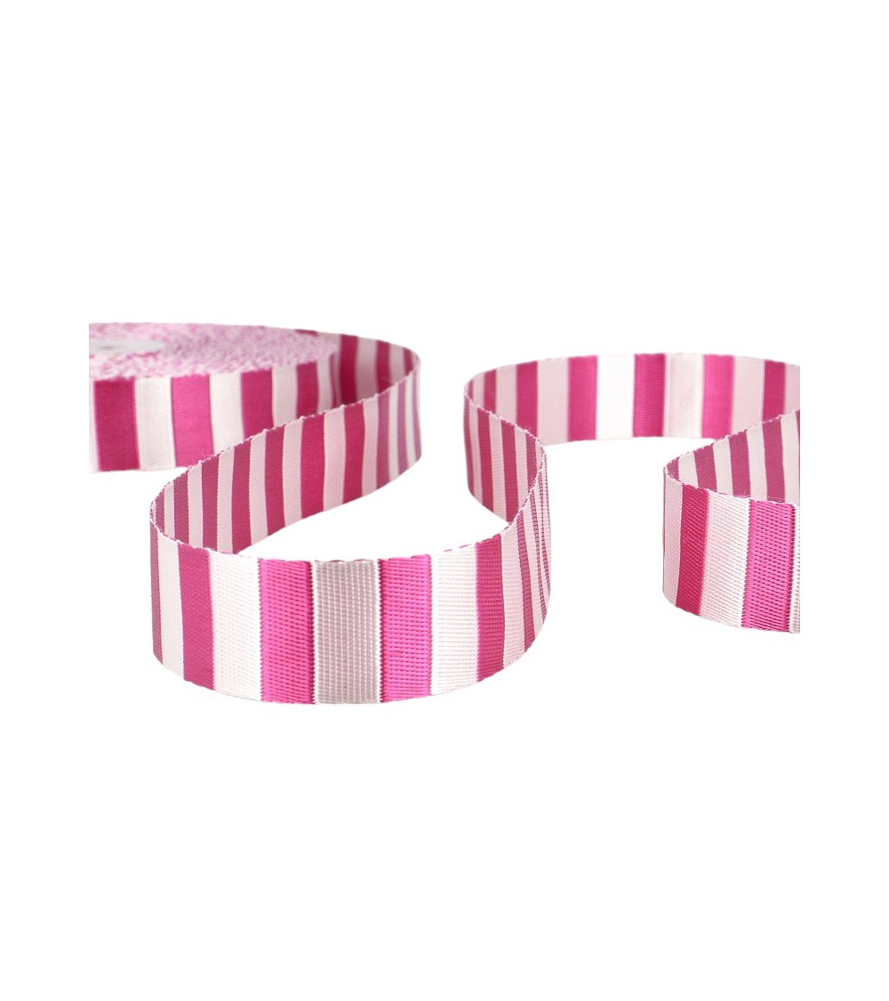 20m film Two-tone webbing Raspberry 25mm