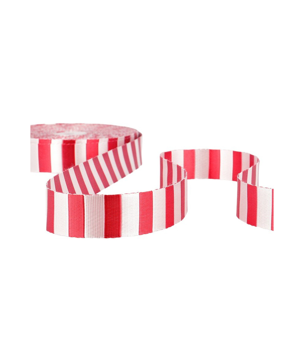 20m film Two-tone webbing Red 25mm