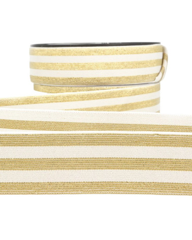 Film 20m Elastic metallic strips White/gold 40mm