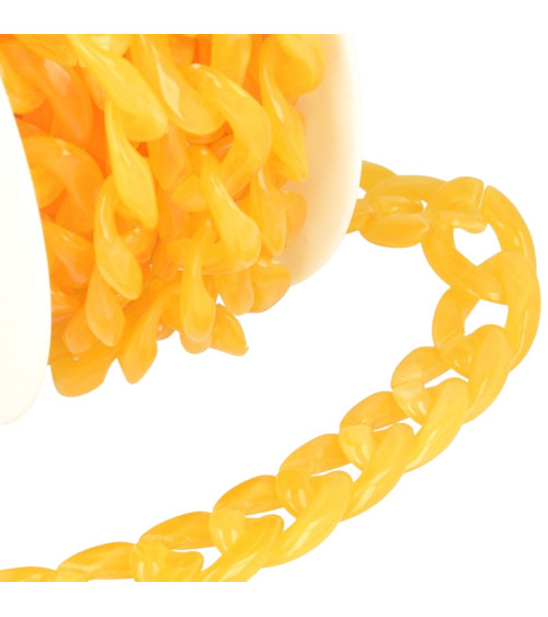 5m reel Shiny plastic chain Yellow Gold 20mm