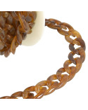 Bobine 5m Chaîne plastique brillant Marron 20mm