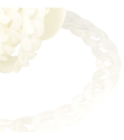 5m reel Glossy plastic chain White 20mm