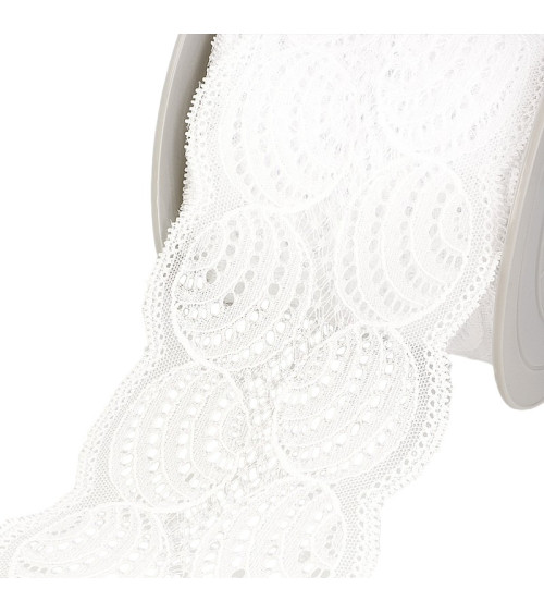 Spool 15m Elastic Lace White 100mm