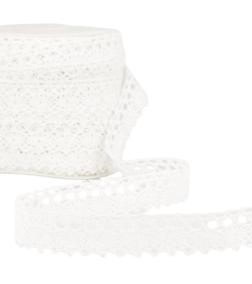 Spool 25m White Lace 18mm