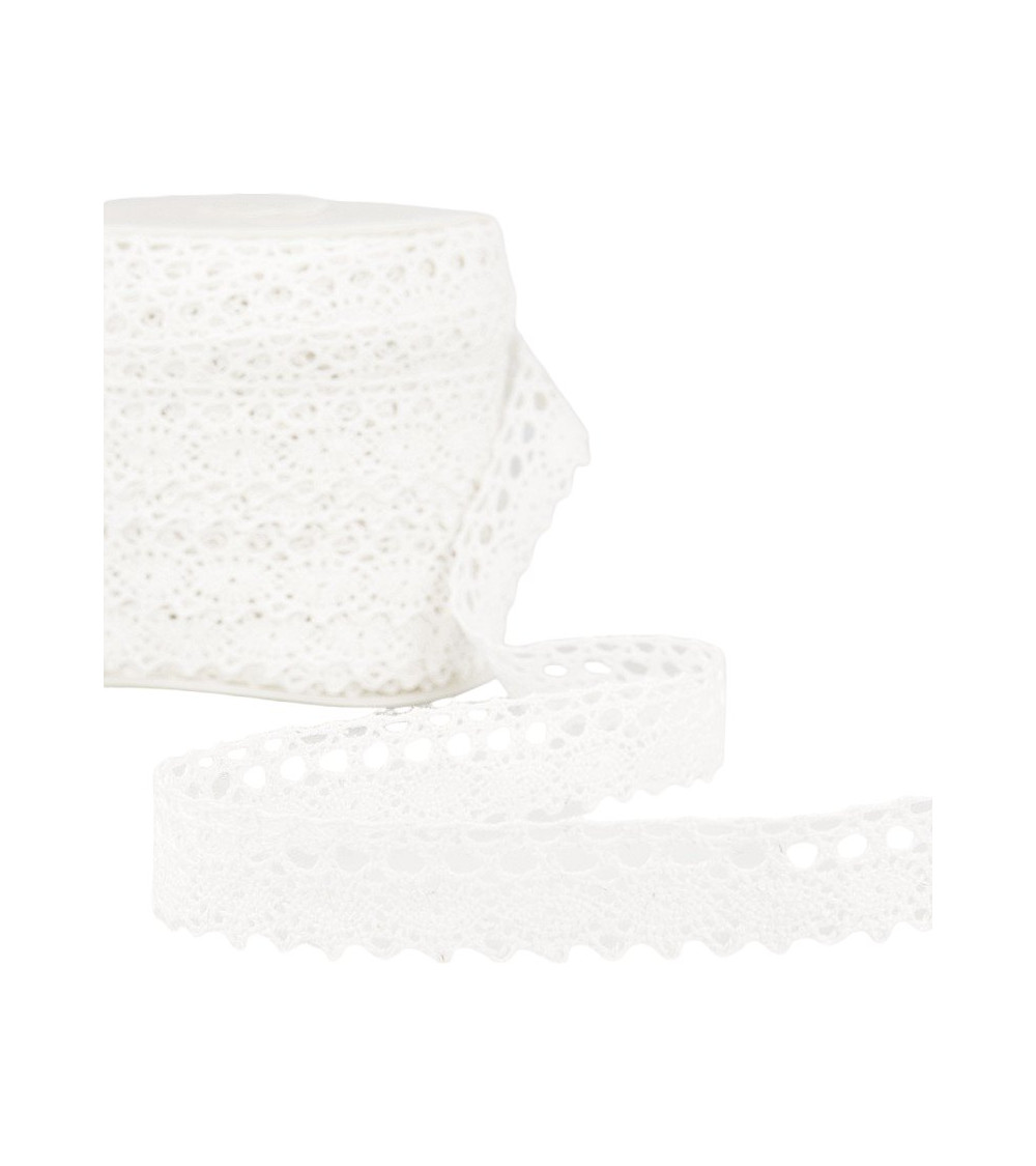 Bobina 25m Encaje Blanco 18mm