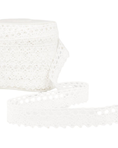 Bobina 25m Encaje Blanco 18mm