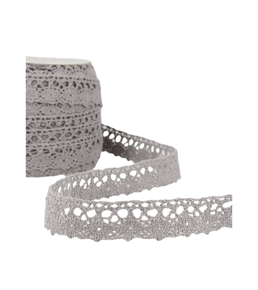 Bobina da 25 m Pizzo Grigio Medio 18 mm