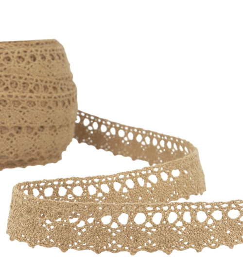 Spool 25m Taupe Lace 18mm