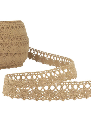 25m bobbin Taupe Lace 18mm