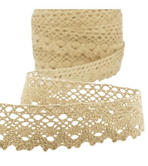 Spool 25m Taupe Lace 28mm