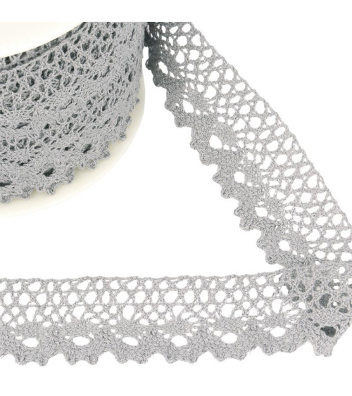 25m Spool Medium Gray Lace 35mm
