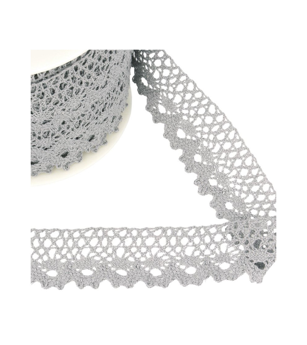 25m Spool Medium Gray Lace 35mm