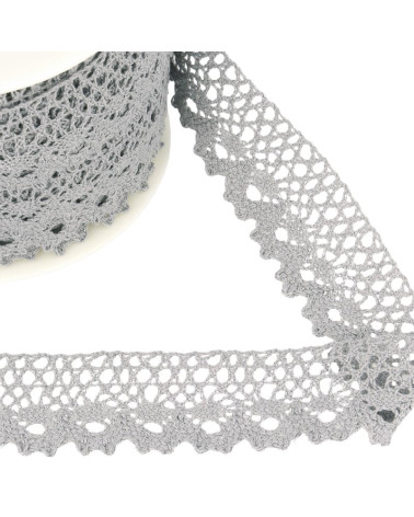 Bobine 25m Dentelle Gris Moyen 35mm