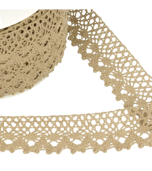 Spool 25m Taupe Lace 35mm